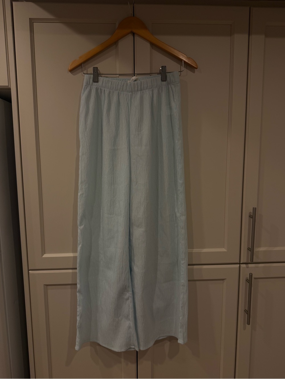 OAK + FORT Pale Blue Wide-Leg Pull-On Pants